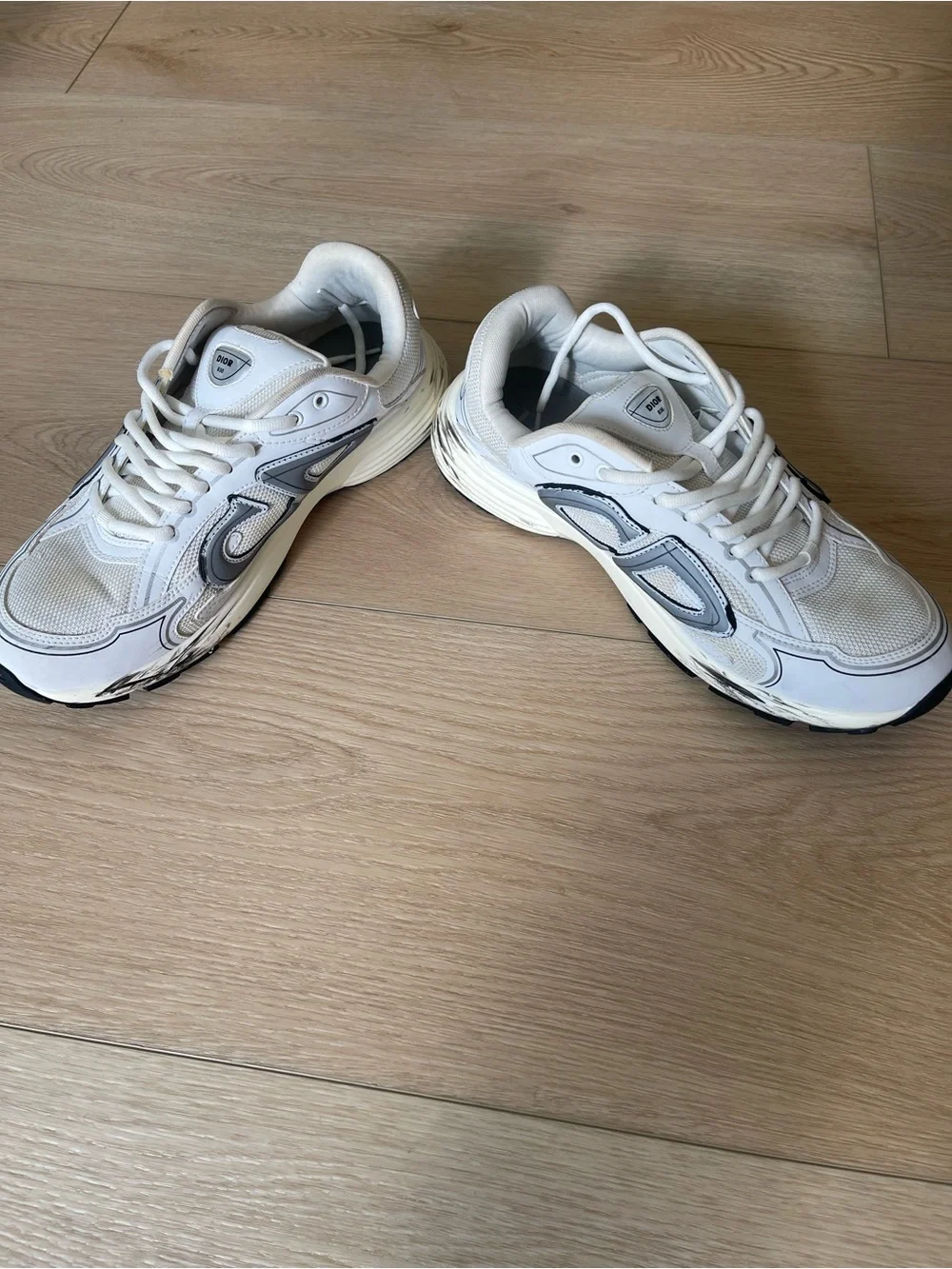 Dior B30 Men's White and Gray Athletic Sneakers